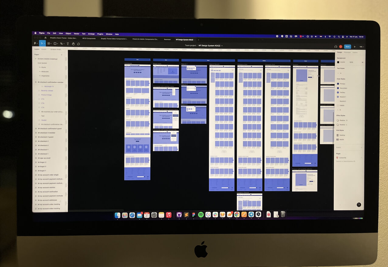 Shopify webdesign wireframe
